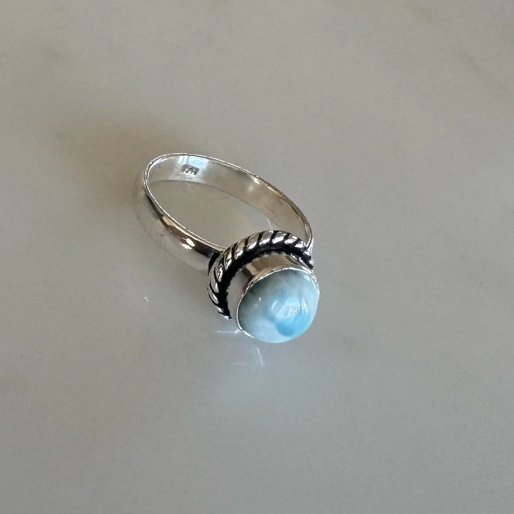 NWOT Sundance Clouds in the Sky Ring, Larimar, Sterling Silver
